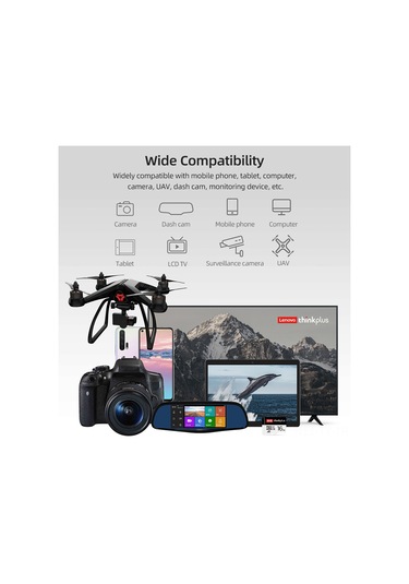 Teltree Lenovo 128gb Tf Hafıza Kartı A1 U3 C10 100mb/s Mobil Telefon, Tablet, Araba Kameraları İçin Dayanıklı Ve Hızlı Depolama