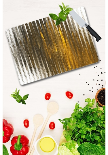 Art Desenli Cam Kesme Tahtası 30 Cm X 40 Cm