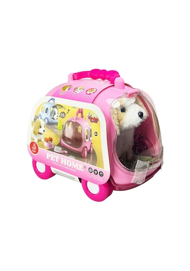 Jnd-6802 Taşıma Araba Çantalı Hareketli Pilli Köpek Set -vardem Oyuncak