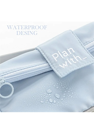 Aubyhe Geniş Kabinli Kumaş Kalem Kutusu, Çok Bölmeli, Dikey Fermuar İle Genişletilebilir, Öğrenci Okul Malzemesi, Seyahat/makyaj Kutusu - Lacivert Blue