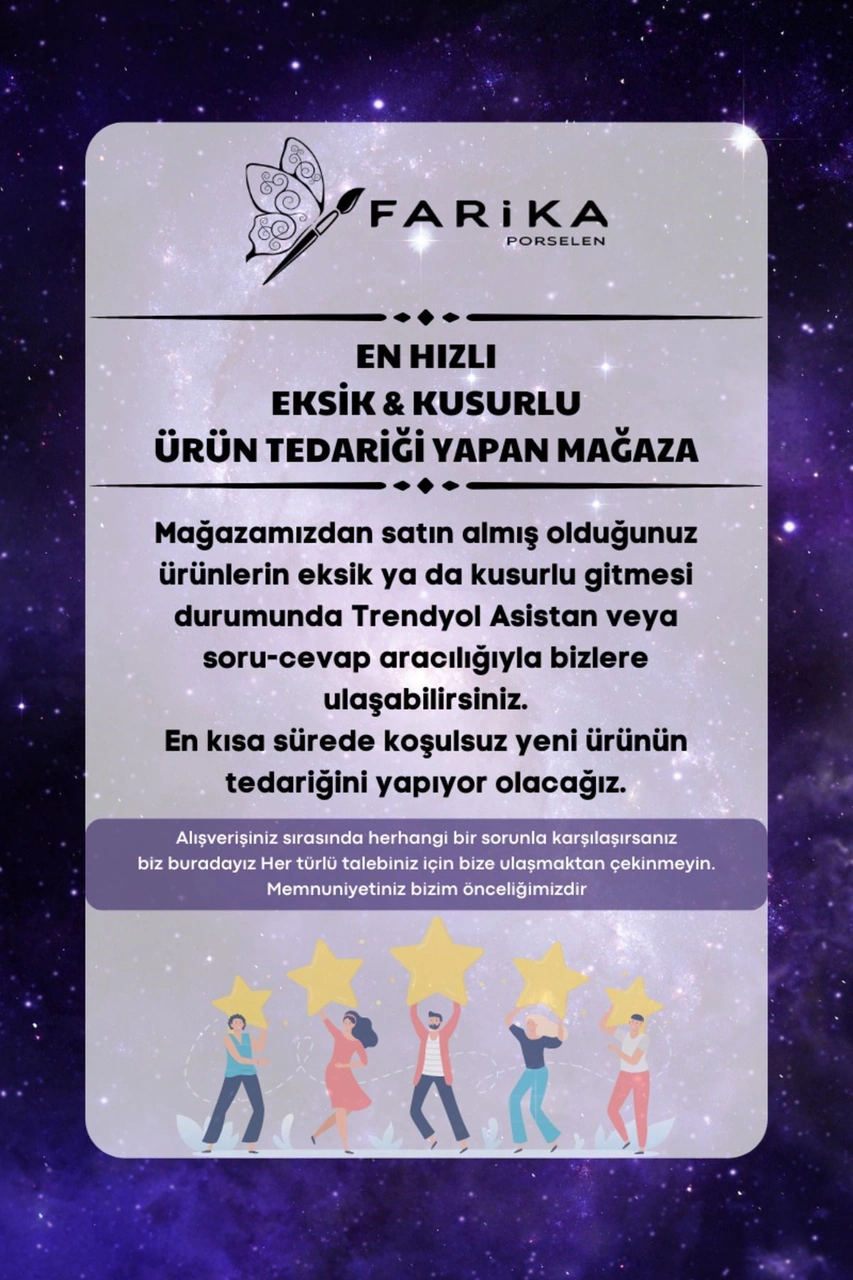 Petek 6'lı Porselen Çay Tabağı Seti Beyaz