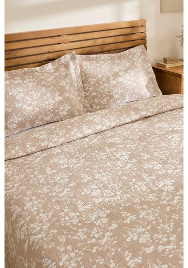 Kaşmir Home Eternal Çift Kişilik Yatak Örtüsü Takımı Bej Bej