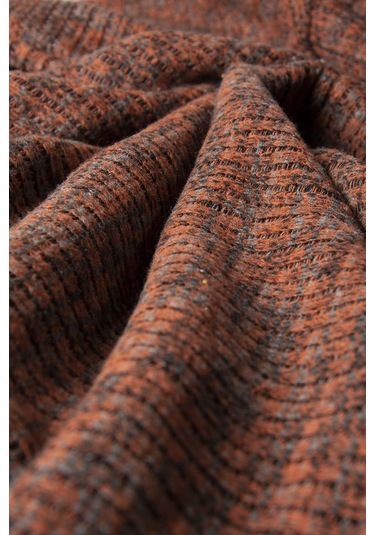 Erkek Kiremit Kapşonlu Kanguru Cepli Sweatshirt Vavn21k-6300106 Kiremit