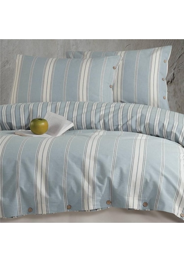 Clasy Butik Native Serisi Çift Kişilik Nevresim Takımı Kasara V1 Mavi 8681727254154