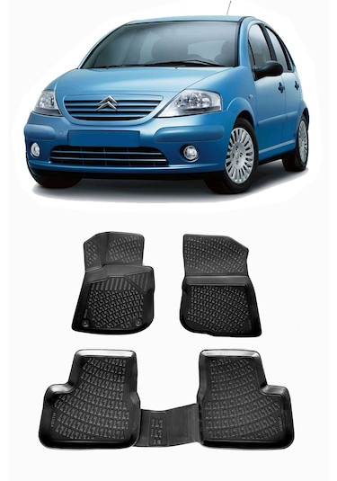2002-2009 Citroen C3 Havuzlu Paspas 1.kalite Kokusuz 3d Paspas
