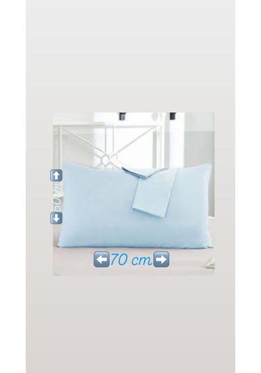 50x70cm 2adet %100 Cotton Yastık Kılıfı Mavi
