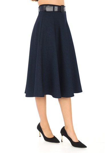 Soralline Kadın Etek Kışlık Kloş 780 Lacivert