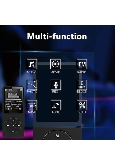 Kangvka 1.8 İnç Tft Ekranlı Taşınabilir Mp3 Çalar - Mikrofonlu Kayıt, Radyo Ve Video Desteği, Hafif Tasarım, Beyaz