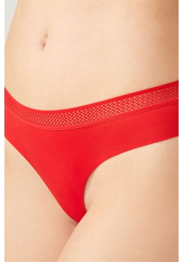 File Lastikli Lazer Kesim Bikini Külot 3'lü Paket - 4 Asorti 1 Çok Renkli