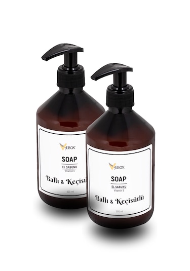 Vebox Ballı & Keçi Sütlü Sıvı El Sabunu 2 x 500 ML