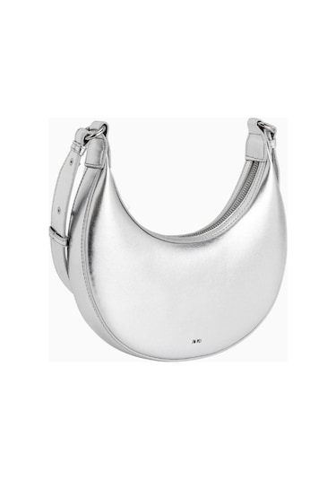 Jw Pei Carly Saddle Bag Vegan Deri Omuz Çantası Gümüş