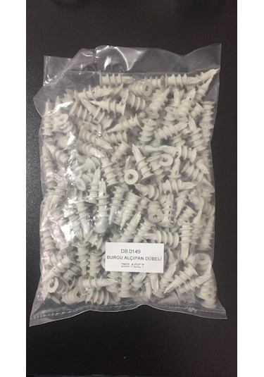 Çetsan Burgulu Alçıpan Dübeli / Burgulu Dübel 250 Adet Gri Renk