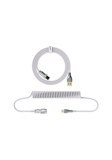 Ebitda Hxsj Mekanik Klavye Kıvrımlı Kablo - Usb'den Type-c'ye, Çıkarılabilir, Metal Konnektörlü, Çok Renkli Seçenekler