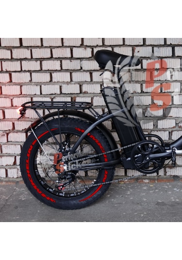 Michelin + Şerit Elektrikli Bisiklet Lastik Yazısı E-bike Kırmızı