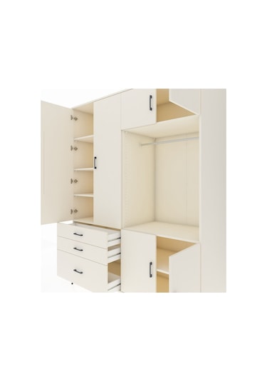 Kronos Gardrop 7 Raflı 3 Çekmeceli Tek Askılı 176x59x221 Aytaşı-aytaşı Aytaşı