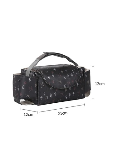 Xindoker "pratik Ve Büyük Kapasiteli Bebek Arabası Çantası - Su Geçirmez, Çok Bölmeli, Bardak Tutuculu" Siyah