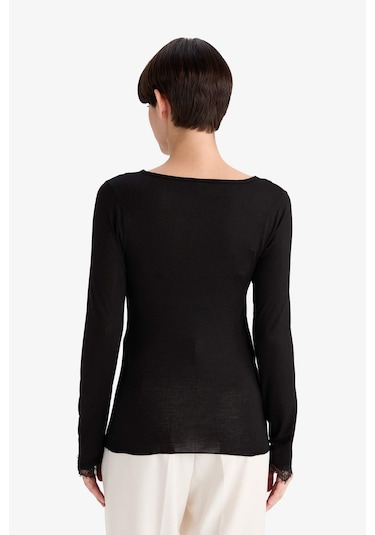 Defacto Modal Kaşmir Yumuşak Dokulu Dantelli Uzun Kollu Üst-fall İn Love F3168ax25aubk81 SIYAH Defacto Modal Kaşmir Yumuşak Dokulu Dantelli Uzun Kollu Üst-fall İn Love F3168ax25aubk81 SIYAH