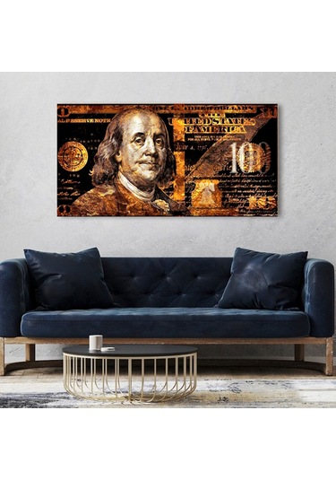 Dolar Kanvas Tablo Ev Duvar Salon Ofis Dükkan Hediyelik Dekarasyon Süsü