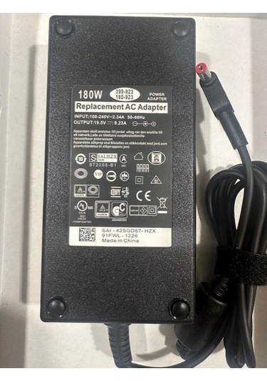 19.5 Volt 9.23 Amper 5.5 Mm 1.7 Mm Acer Uyumlu Notebook Adaptör 180 Watt Acer Uyumlu Adaptör