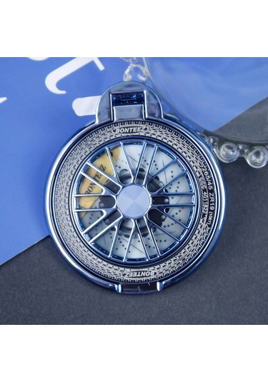 Goldenqian Cep Telefonu Halka Tutucu Standı Parmak Kavrama Derece Rotasyon Kickstand Uyumlu İphone'lar Kablosuz Şarj Blue-3 Blue-3