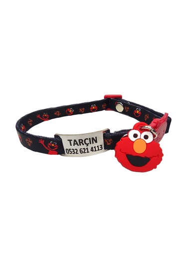Ayz Markalama Güvenlik Kilitli İsimli Kedi Tasması Kedi Madalyon Elmo
