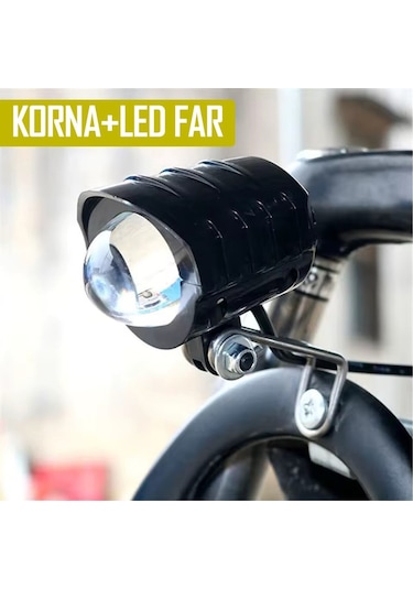 Led Far Elektrikli Scooter Farı Elektrikli Motosiklet E Bisiklet Far + Korna 36v-60v-uyumlu