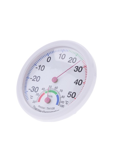Youtek Oda Sıcaklık Ve Nem Ölçerü -35 55 C Mini Plastik Gösterge, 20-100% Rh, Taşınabilir Th108 Beyaz