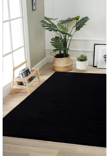 Jassrug Kürk Halı 120 x 180 Siyah
