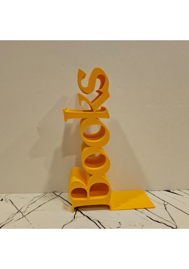Kitap Tutucu Books Yazılı 3d - Sarı -