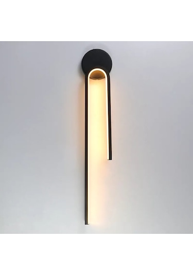 Livora Lighting Hera Modern Günışığı Siyah Ledli Duvar Aplik Siyah