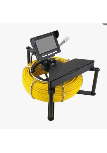 Profosyonel Ekranlı Kameralı 30 Metre Fiber Kablo Yılan Endoskop Kameralı Hafıza Kart Girişli Kuyu, Sondaj, Kanalizyasyon Kamerası 8 Mm 4.3 Inc