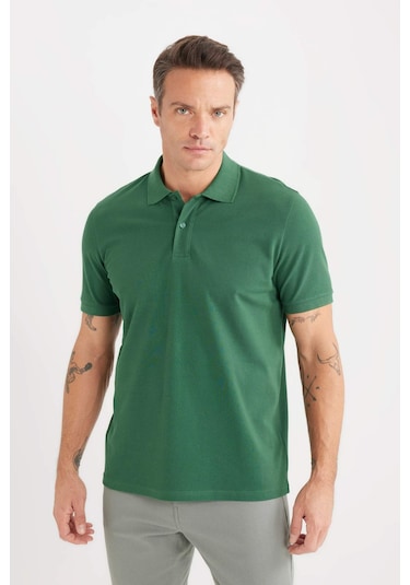 DeFacto %100 Pamuk Regular Fit Polo Yaka Kısa Kollu Basic Düz Pike Kumaş Tişört C1293AX25SPGN750 DeFacto %100 Pamuk Regular Fit Polo Yaka Kısa Kollu Basic Düz Pike Kumaş Tişört C1293AX25SPGN750