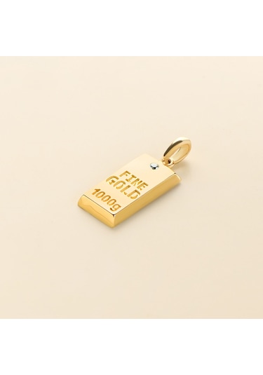 14 Ayar Altın Külçe Fine Gold Kolye Ucu 1,05 Gr-6636 Altın