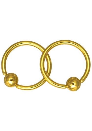 Homyl 1 Çift Paslanmaz Çelik Burun Tragus Dudak Tutucu Boncuklu Altın
