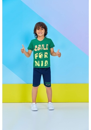 Roly Poly Erkek Çocuk K.Kollu V Yaka Bermuda Tkm (1220)(1-4 Yaş)