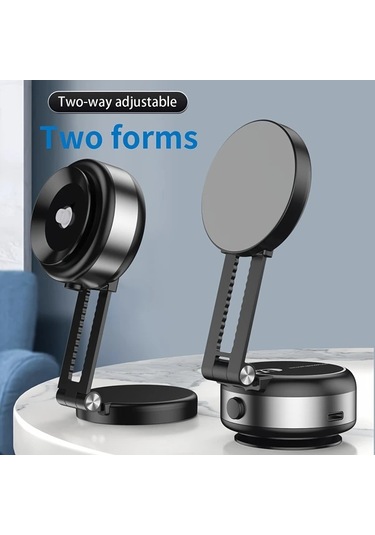 Xuweiwei Simli Gri Cz16 Güçlü Çift Yönlü Emişli Manyetik Telefon Tutucu Abs Standı Ofis Fitness Banyo Mutfak Araba Navigasyon Için