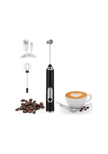 Jms Usb Şarj Edilebilir 3 Hız Kademeli Elektrikli Süt Köpürtücü