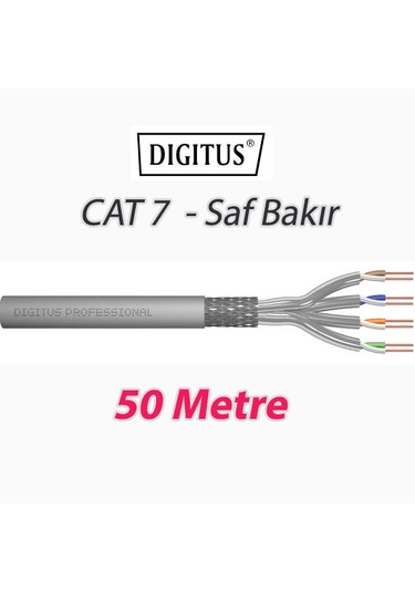Digitus Category 7 Cat. 7 S/ftp Pımf Pairs İn Metal Foil Data Kablosu 50 Mt
