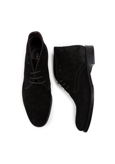 Deery Hakiki Süet Siyah Bağcıklı Erkek Bot - 01295msyhc13