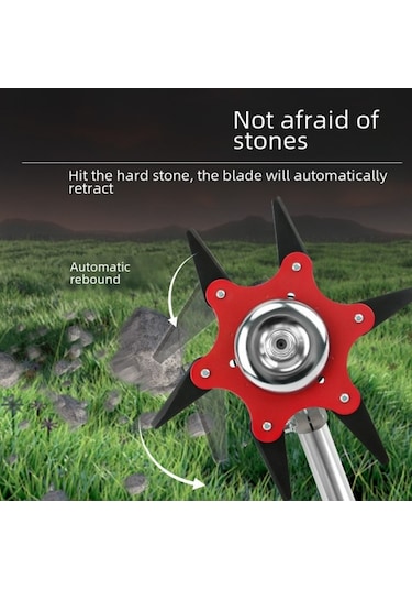 Pazly Benzinli Çim Biçme Makinesi, 6'lı Aksesuarlı, Yabani Ot Temizleme, Evrensel