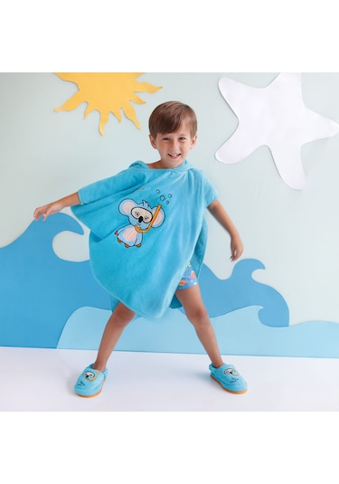 Milk&moo Çocuk Panço Ve Ev Terliği Cool Koala Mavi