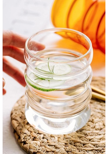 Periboia Boğumlu Bardak Borosilikat Kokteyl Ve Kahve Sunum Bard