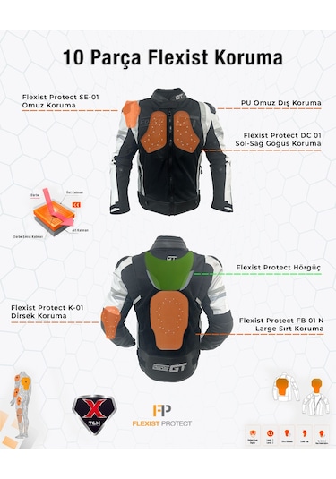 Forte Gt 2003001 Titan Beyaz-siyah Hörgüçlü Mont