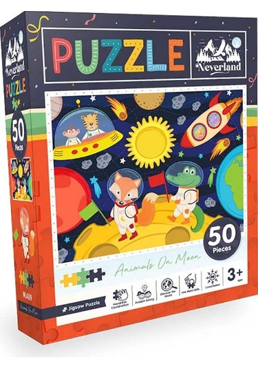 Neverland Animals On Moon Ay Hayvanları 50 Parça Puzzle Nl409