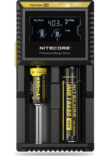 Nıtecore D2 Pil Şarj Cihazı + Panasonic NCR18650B Pil + Orion 18650 Pil Kutusu
