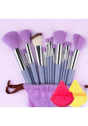 14 Pcs Makyaj Fırça Seti Göz Farı Vakfı Kadın Kozmetik Fırça Göz Farı Allık Gü Purple 13pc 2pp Dark Topaz