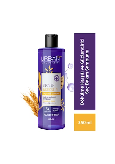 Biotin & Keratin Dökülme Ve Uzamaya Yardımcı Saç Bakım Şampuanı-350 Ml-vegan