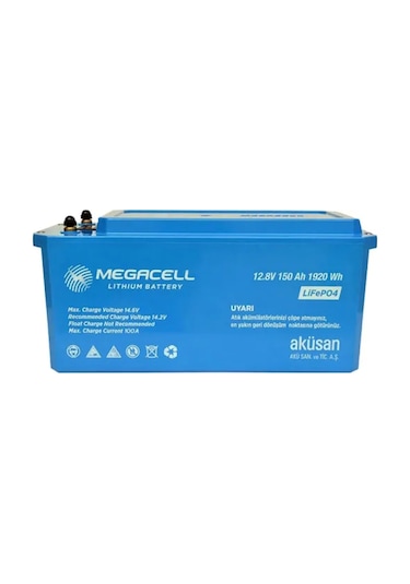 Megacell 12 Volt 150 Amper Lifepo4 Abs Kasa Akü