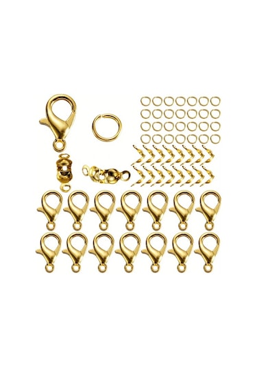 Willowhaven 60 Adet Sağlam Alaşım Istakoz Kilit Halka İle Takı Yapımı Bileklik Kolye Diğer