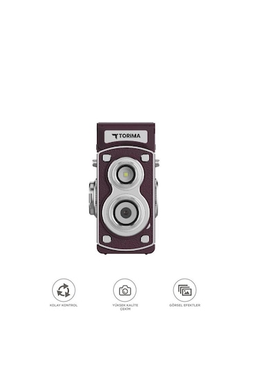 Torima CMR44 Mini Retro Dijital Fotoğraf Makinesi Mor